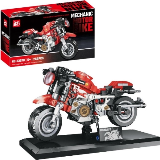 Stavebnica športový motocykel 268 dielikov