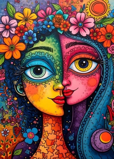 Puzzle farebné duo 1500 dielikov