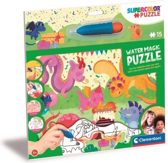 Kúzelné puzzle Water Magic: Dráčiky 15 dielikov