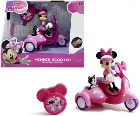 RC skúter MINNIE so sajdkárou a figúrkami