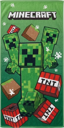 Rýchloschnúci detský uterák Minecraft creeper a TNT - 1 kus