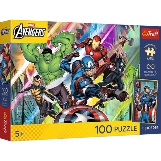 100 dielikov a dynamický motív Marvel Avengers