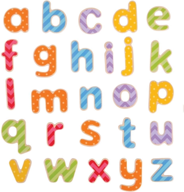 Bigjigs Toys magnetická abeceda farebná (malé písmená)