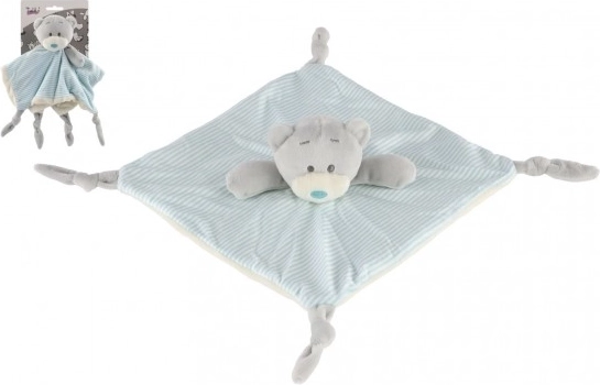 Maznák Medvedík modro‑krémový 25 × 25 cm