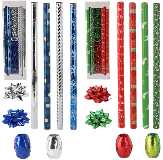 Vianočný darčekový set 70 × 200 cm moderný mix vzorov