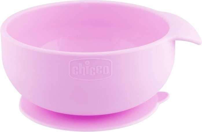 Chicco silikónová miska s prísavkou ružová 6m+