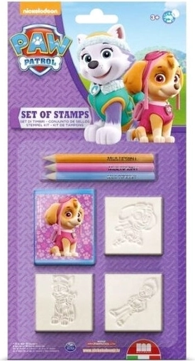 Multiprint Paw Patrol pečiatky pre dievčatá – sada 3 ks