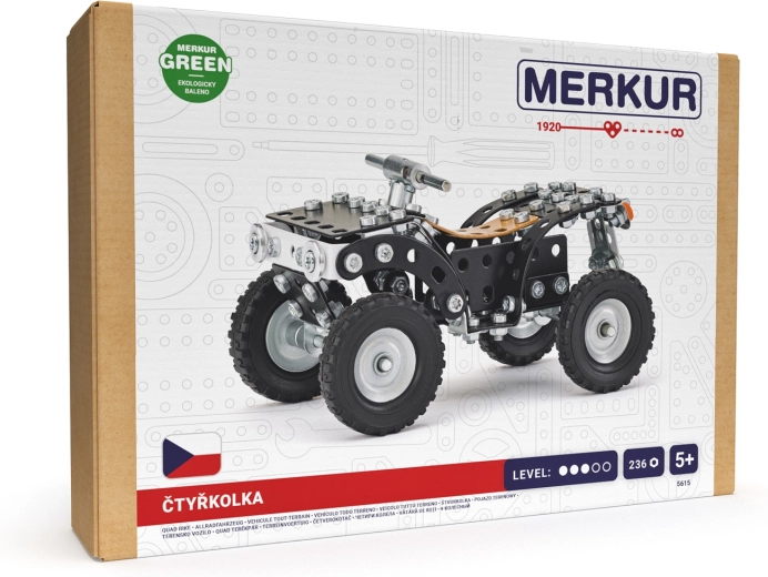 MERKUR Štvorkolka – stavebnica 236 dielikov
