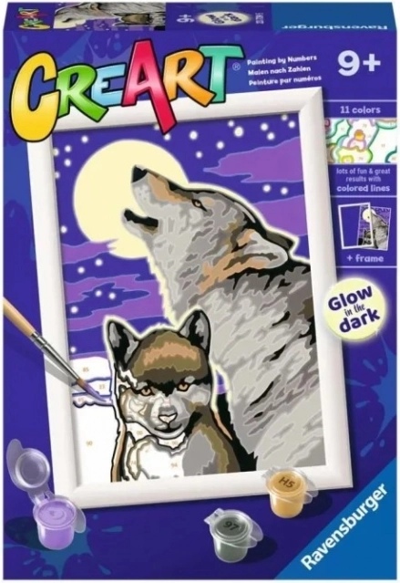 CreArt Mystical Wolves – maľovanie podľa čísel