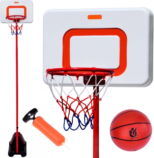 Súprava na basketbal so samostatne stojacou tabuľou 2m a loptou