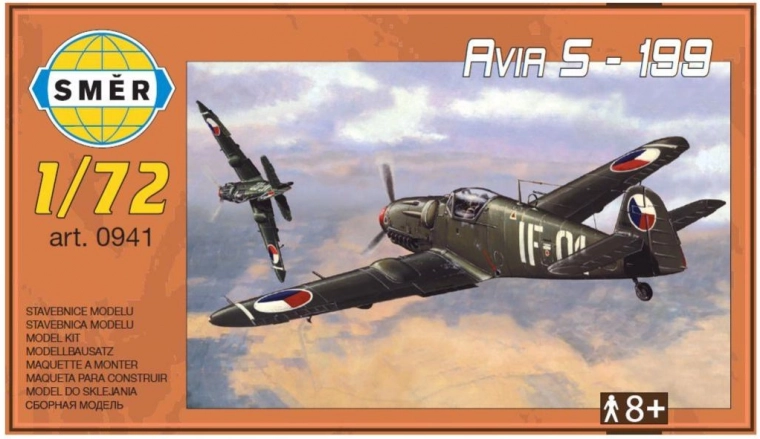 Plastový model lietadla AVIA S-199 1:72
