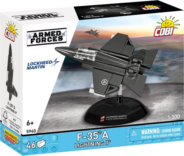 Cobi Armed Forces F-35A Lightning II nórske letectvo 1:300 (46 dielikov)