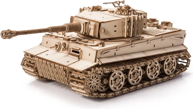 Detailný drevený model tanku Tiger M1