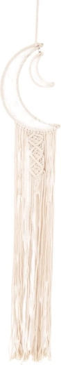 Béžový bavlnený lapač snov s motívom mesiaca 95 cm