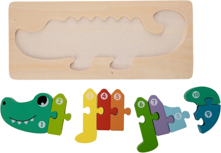 FreeON Free2Play drevené puzzle krokodíl