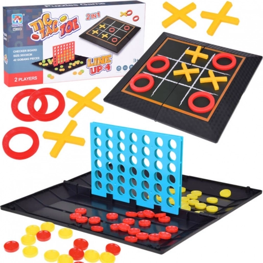 Sada hier 2v1 Piškvorky a Spoj 4 strategické hry