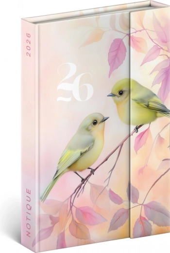 Týždenný magnetický diár Vtáky 2026