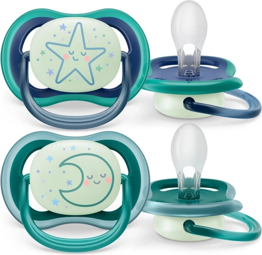 Philips Avent cumlík Ultra Air nočný 6–18 m, pre chlapcov, 2 ks