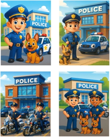 Darčeková taška M s policajným motívom