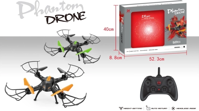 Dron PHANTOM s udržiavaním výšky a automatickým návratom