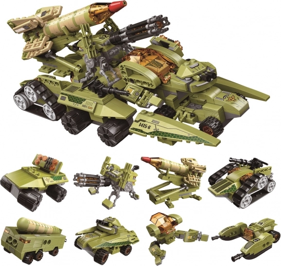 Qman Thunder Expedition Bojové Vozidlo Stavebnica 8v1