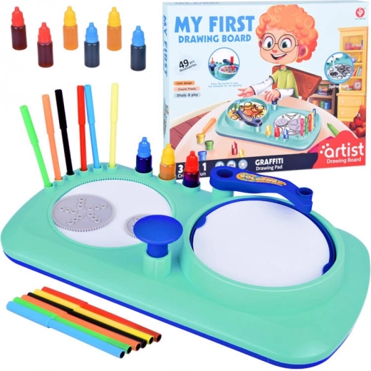 Kreatívna detská kresliaca tabuľa 3v1 Spirograf