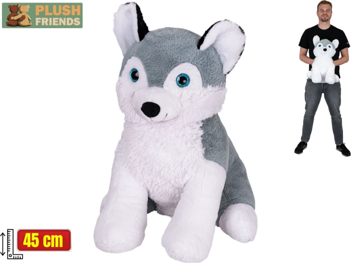 Plush Friends plyšový husky 45 cm, sediaci