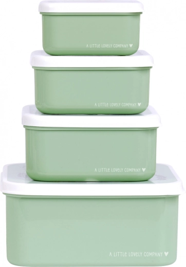 Sada štyroch desiatových krabičiek A Little Lovely Company – Zelená