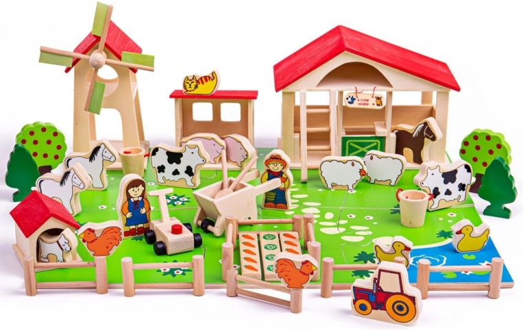 Veľká Drevená Farma Bigjigs Toys