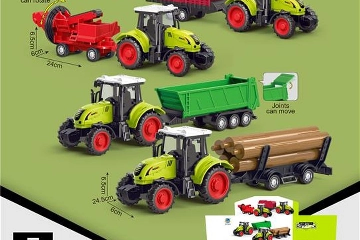 Detský traktor s poľnohospodárskym strojom Maxell