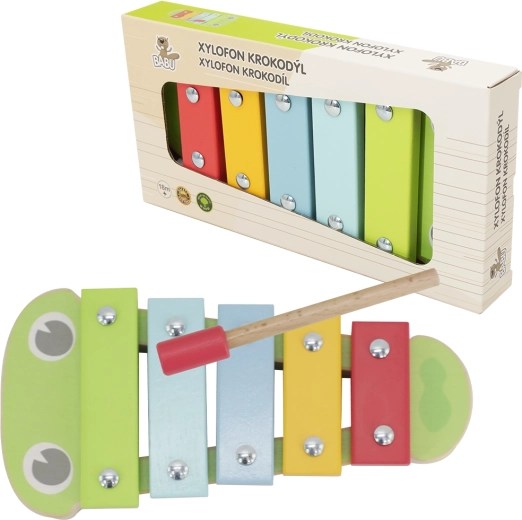 Babu detský xylofón krokodíl