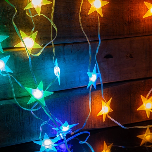 Inteligentná RGB LED svetelná reťaz s hviezdami USB 5 m Bluetooth