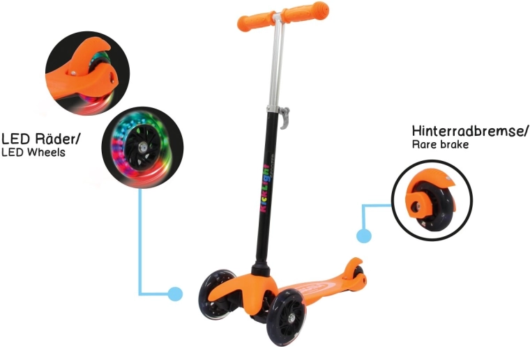 Jamara Kick Light detská trojkolesová kolobežka oranžová