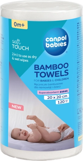 Canpol Babies jednorazové bambusové utierky v rolke 120 ks