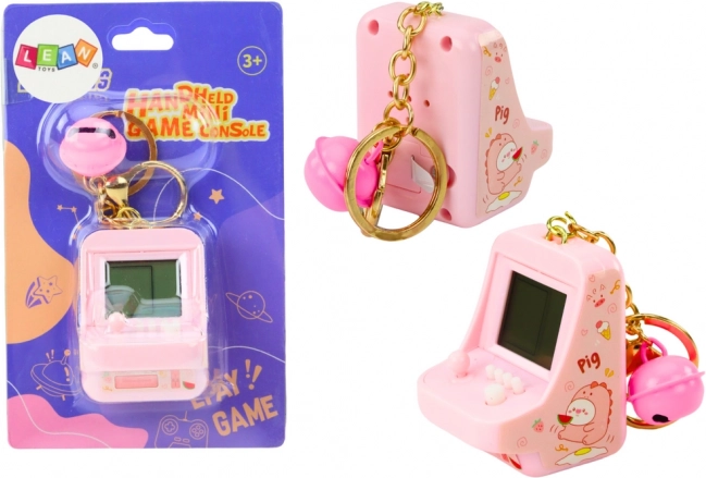 Elektronická hra Tetris vreckový prívesok ružová