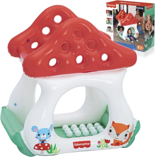 Nafukovací domček s guľôčkami Muchotrávka Fisher Price