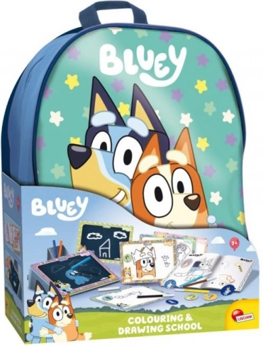 bluey škola kreslenia – kreatívna sada v batohu