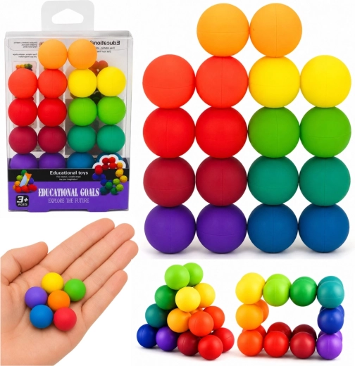 Magnetické farebné guľôčky Montessori – logická a antistresová hra