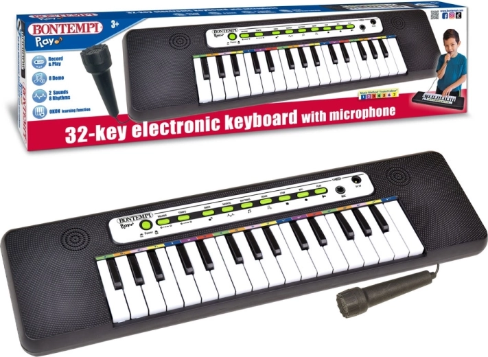 Bontempi elektronické klávesy s mikrofónom a 32 klávesmi
