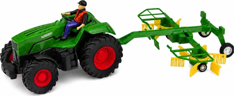 Realistická súprava traktor + zhrňovač