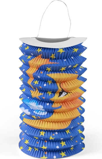 Papierový lampión s motívom mesiaca 15 cm