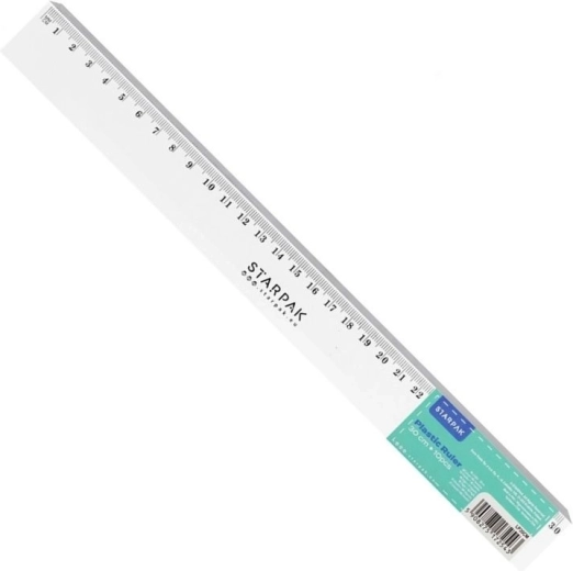 Priehľadné plastové pravítko 30 cm Starpak - 1 kus