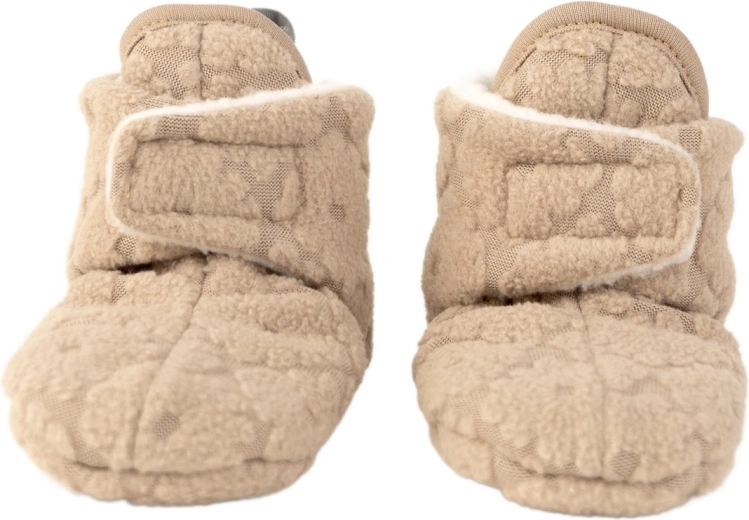 Detské capačky Lodger Slipper Folklore Fleece béžové 3–6 mesiacov