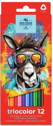 Trojuholníkové pastelky Koh-i-noor Triocolor 12 ks