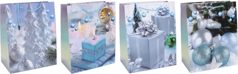 Darčeková taška vianočná S 18 × 23 × 10 cm