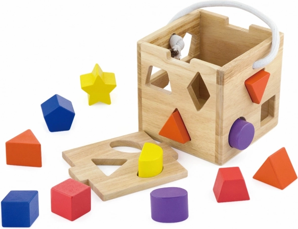 Drevená vkladačka kocka s tvarmi STUDO WOOD