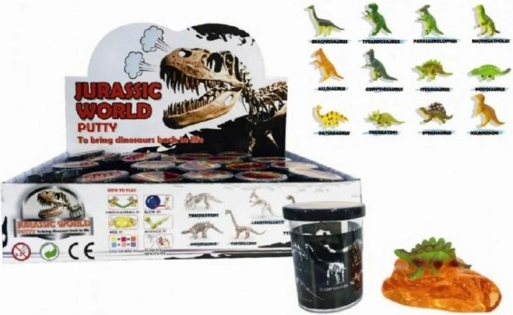 Sliz s dinosaurami 80 g v kelímku, mix druhov