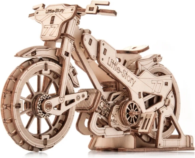 Little Story drevená 3D skladačka motorka Speedway Bike
