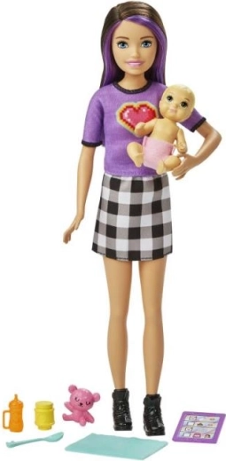 Barbie pestúnka s bábätkom a doplnkami
