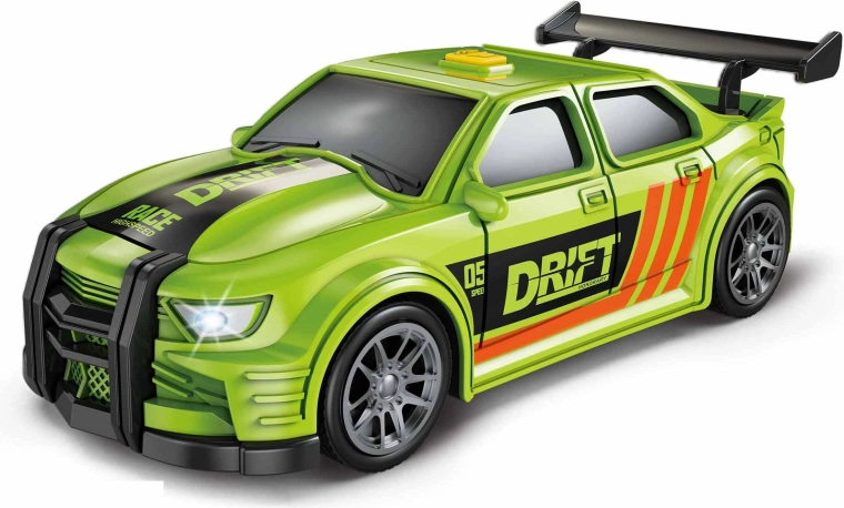 Zelené pretekárske auto so svetelnými a zvukovými efektmi 16 cm